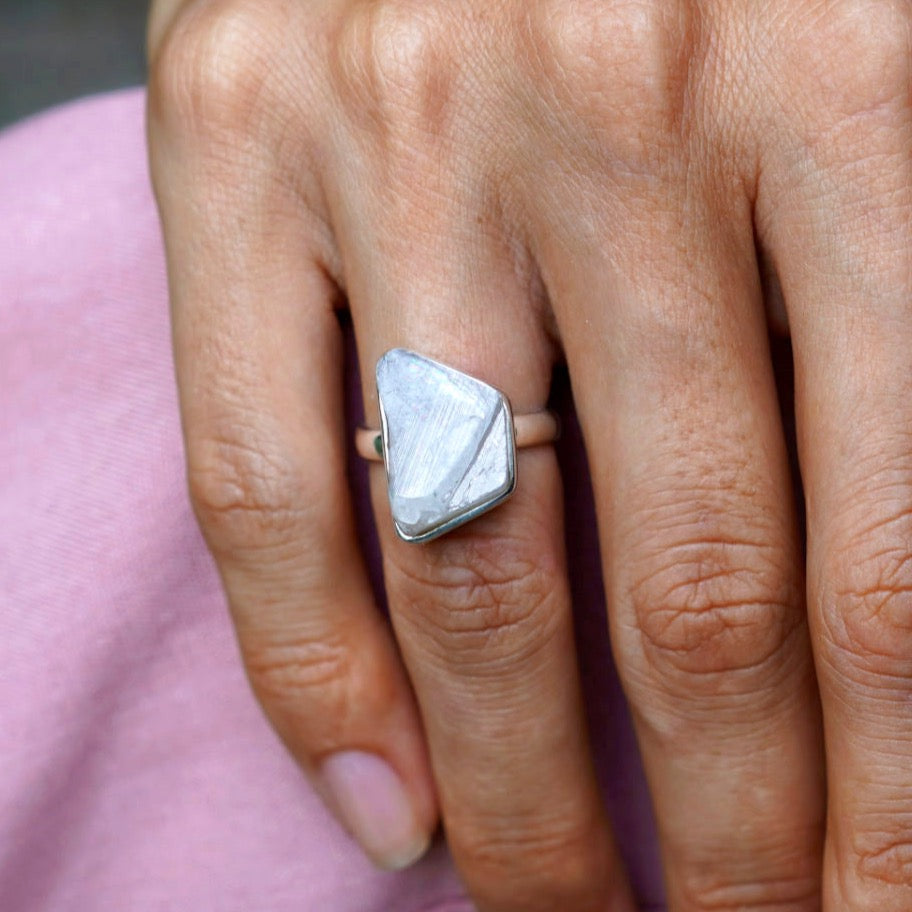 Half Moon Moonstone Ring | Discovered 9.45