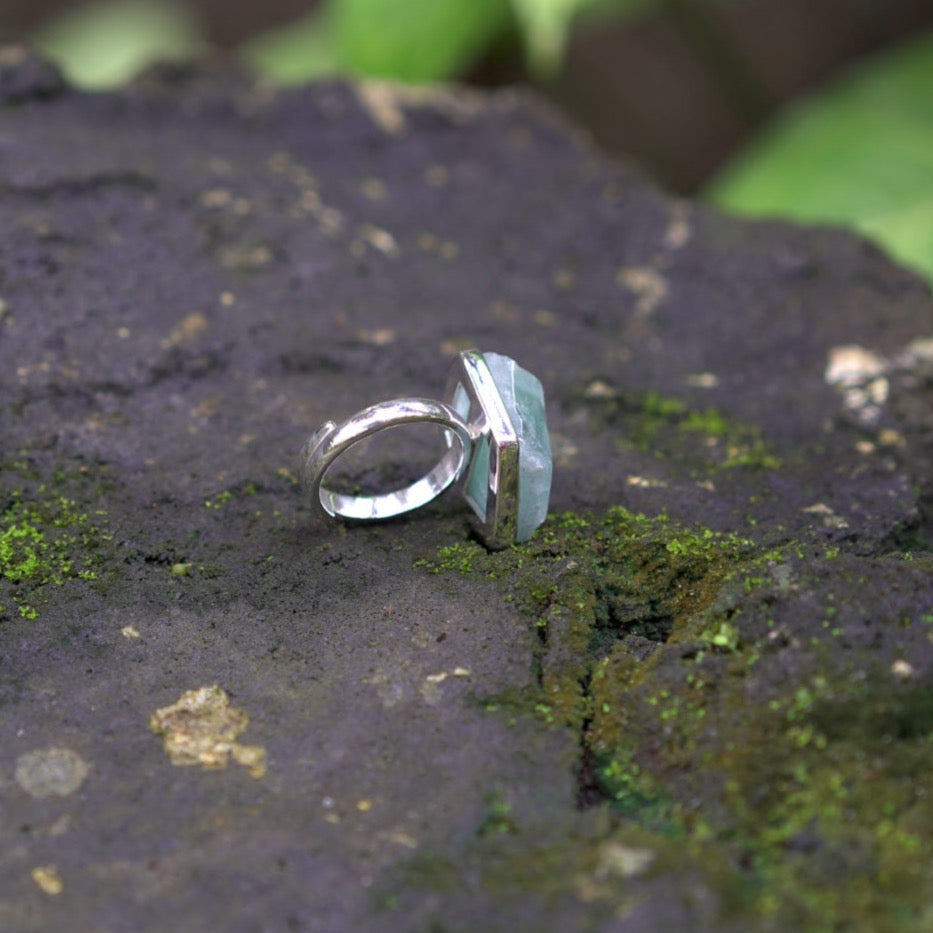 AQUAMARINE RING (925 Sterling Silver+)