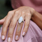 ROUGH MOONSTONE ◇ MANIFESTATION RING - 925 Sterling Silver-BROKENSTONES JEWELRY