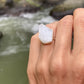 ROUGH MOONSTONE ◇ MANIFESTATION RING - 925 Sterling Silver
