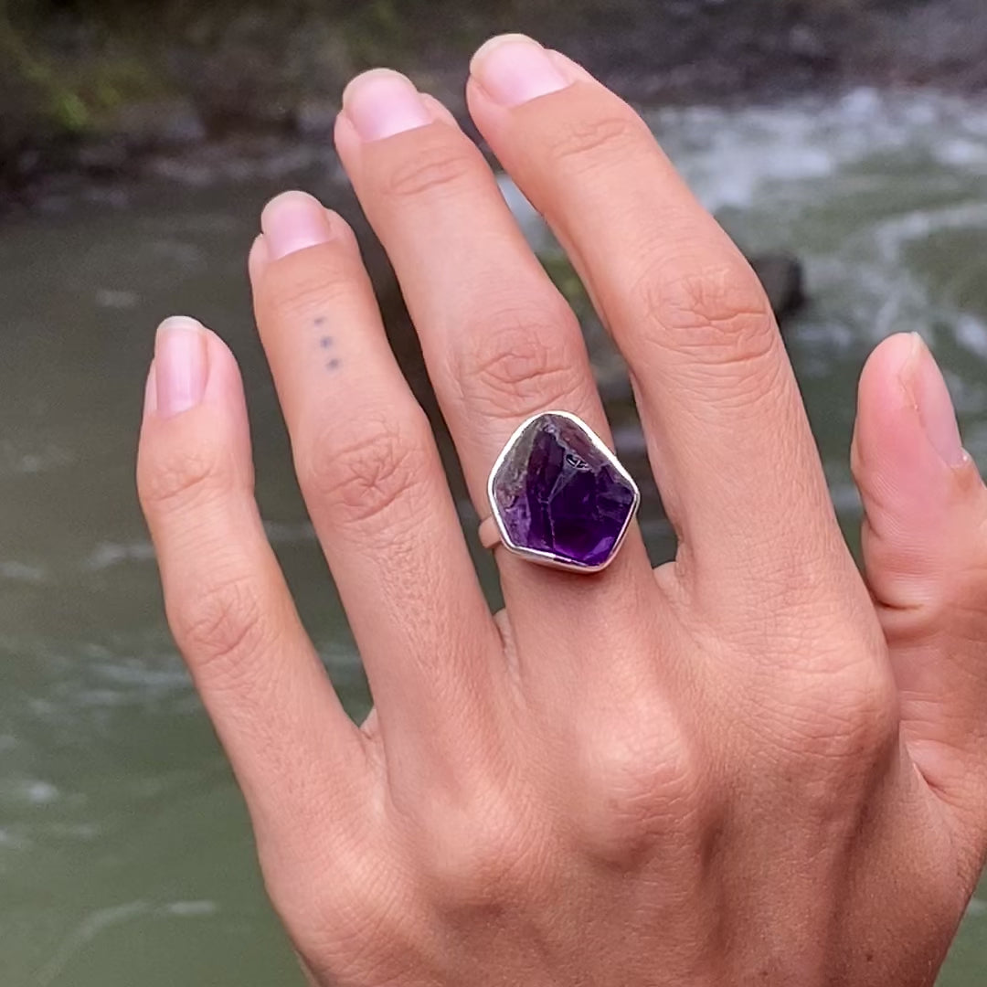 Russian Charoite Chloe Ring - Deep Purple Ring - Unique Charoite Ring -  Linda Blackbourn Jewelry