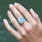 AQUAMARINE RING (925 Sterling Silver+)